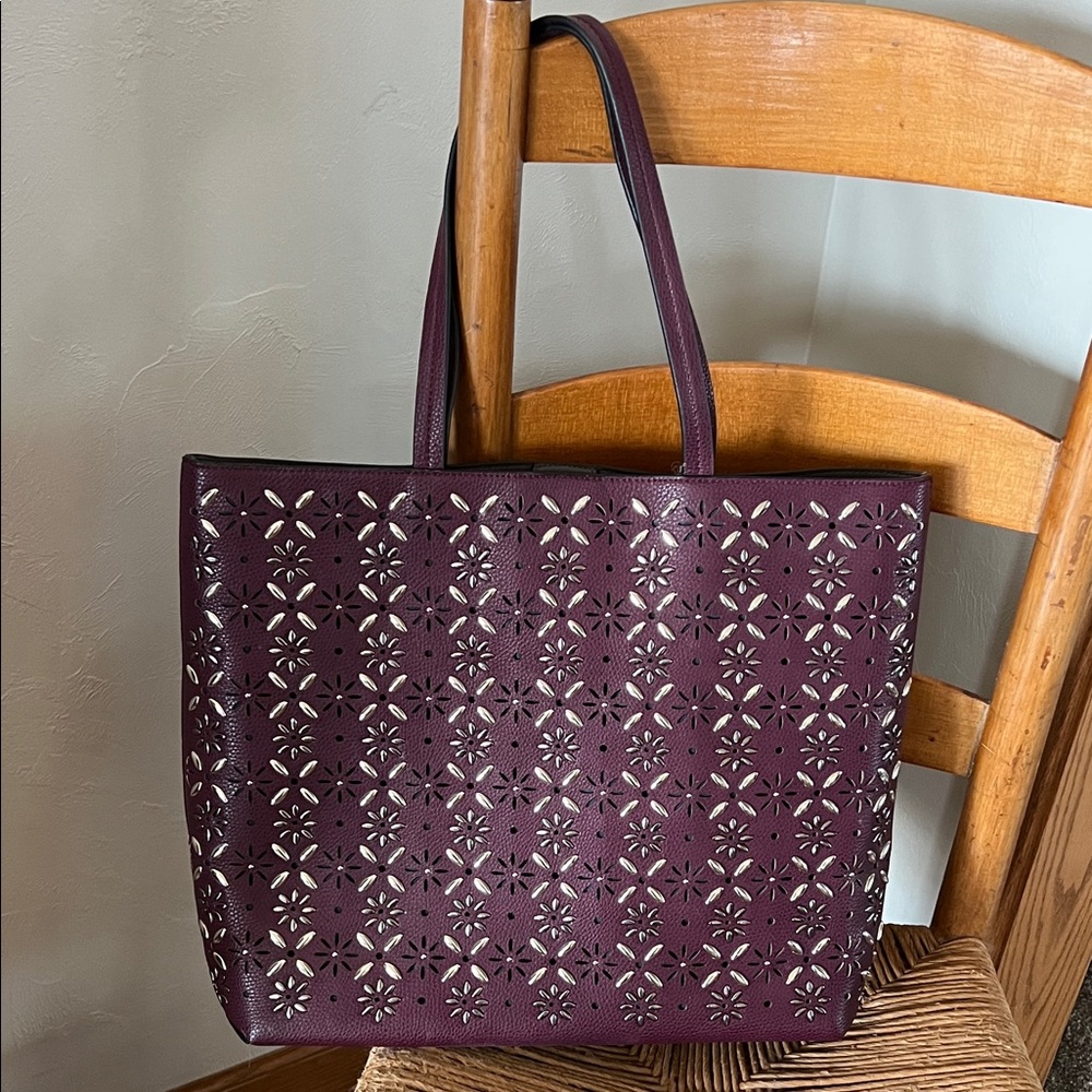 Chelsea28 Embellished Leather Tote Bag, Like New